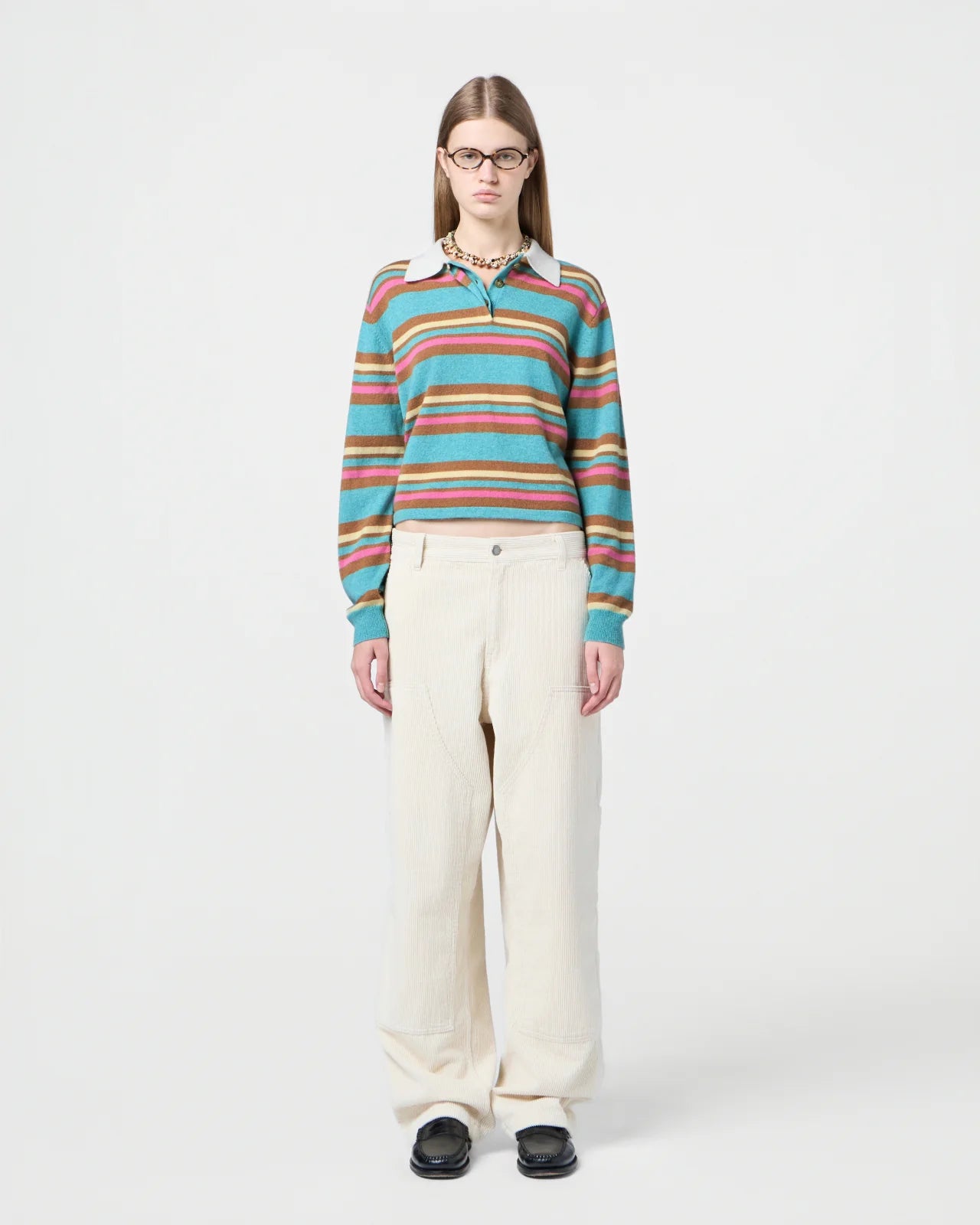 Guest in Residence Cropped Stripe Rugby