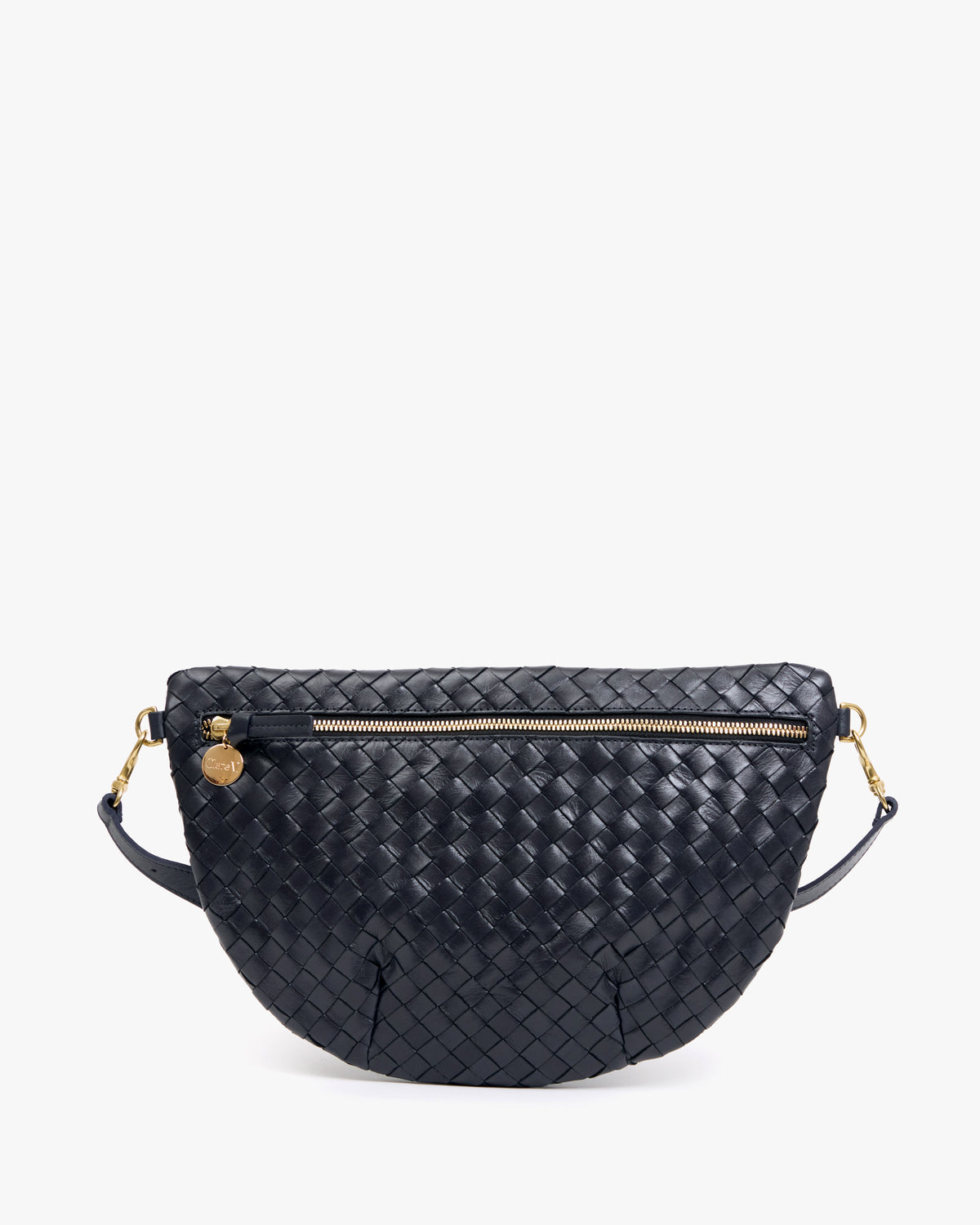Clare V. Grande Fanny - Medium Woven Diagonal in Twilight