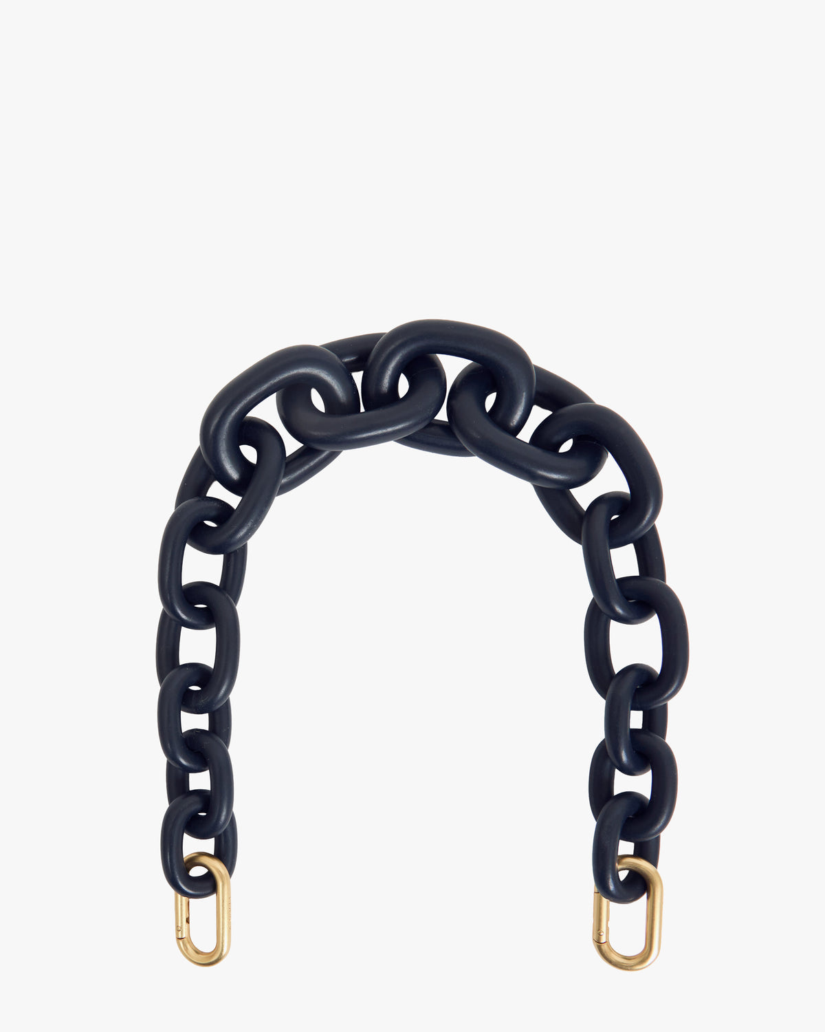 Clare V. Shortie Strap - Graduated Link Matte Resin in Twilight