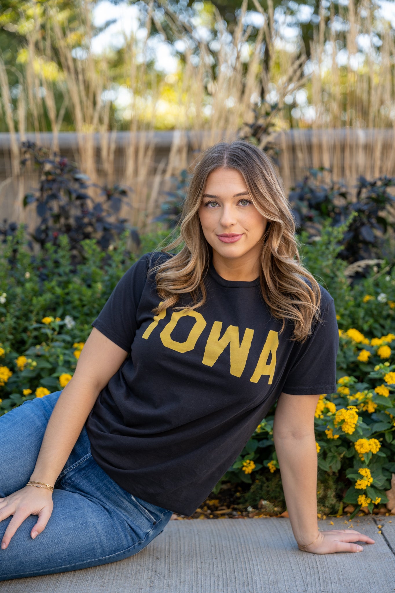 Retro Brand Collegiate Full Length Iowa Tee