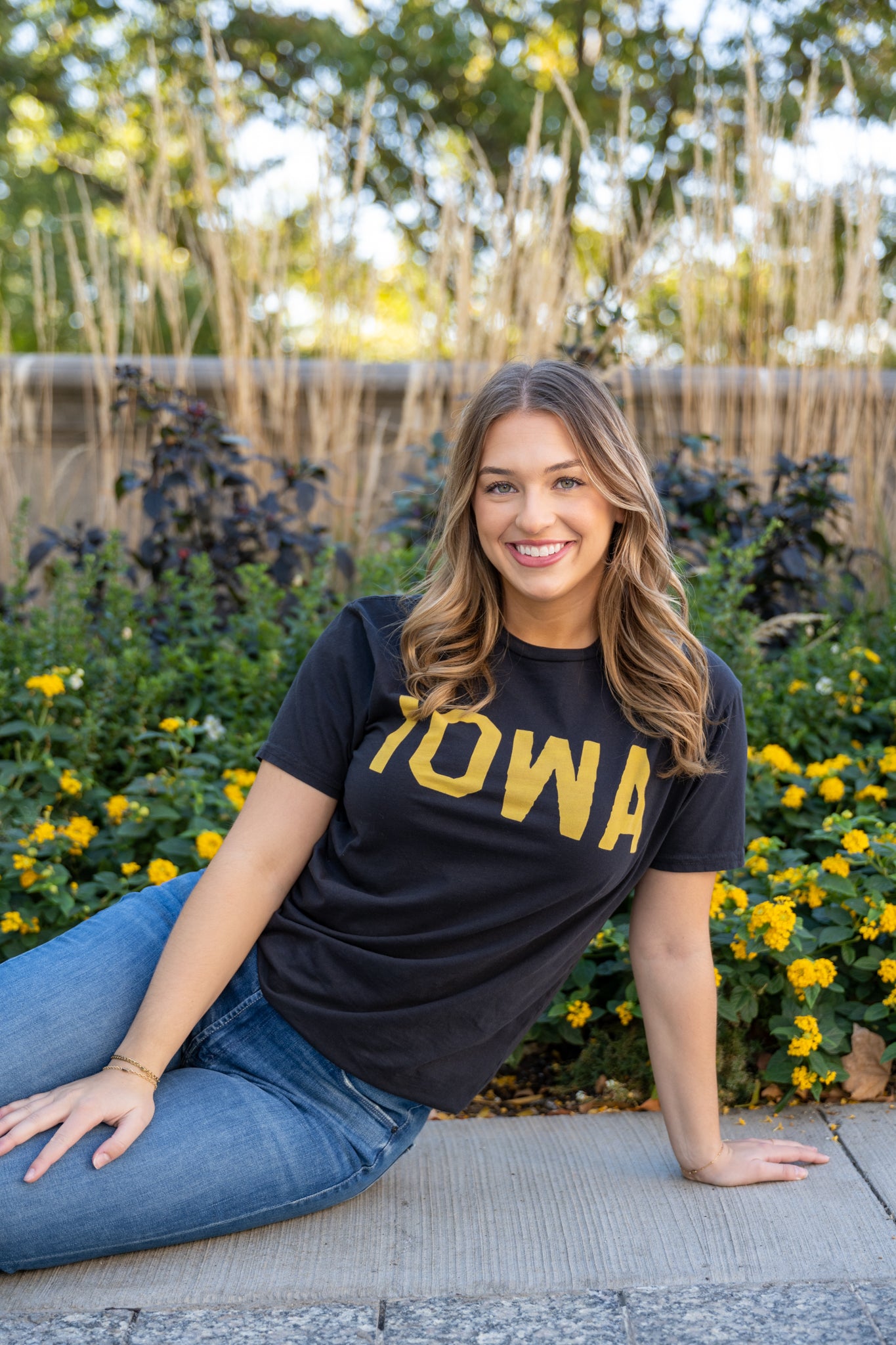 Retro Brand Collegiate Full Length Iowa Tee