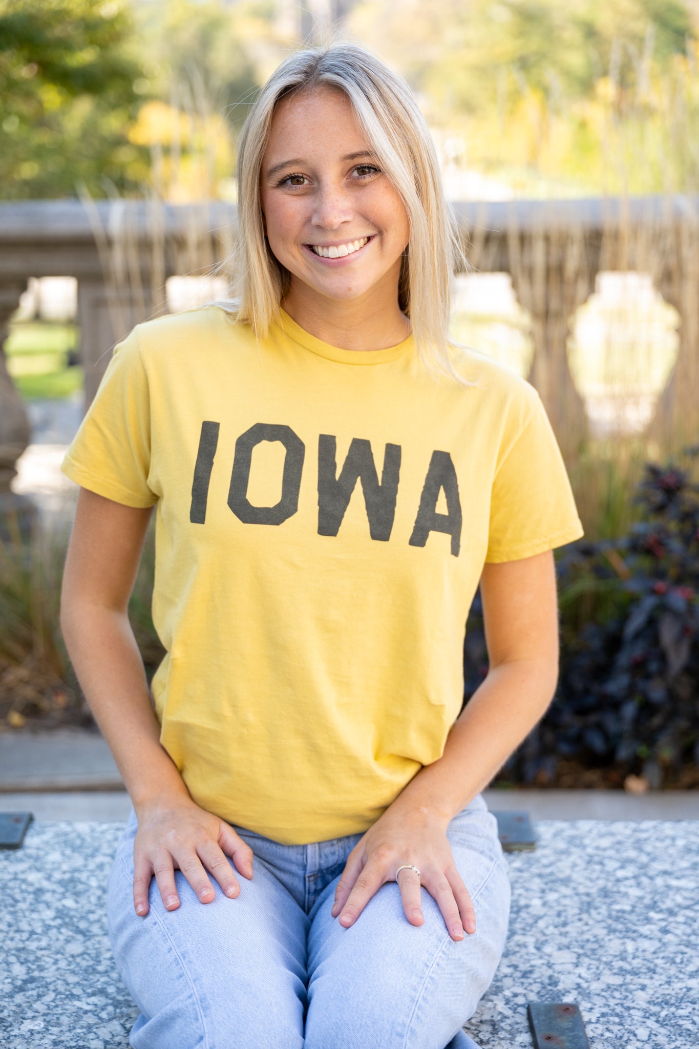 Retro Brand Collegiate Full Length Iowa Tee