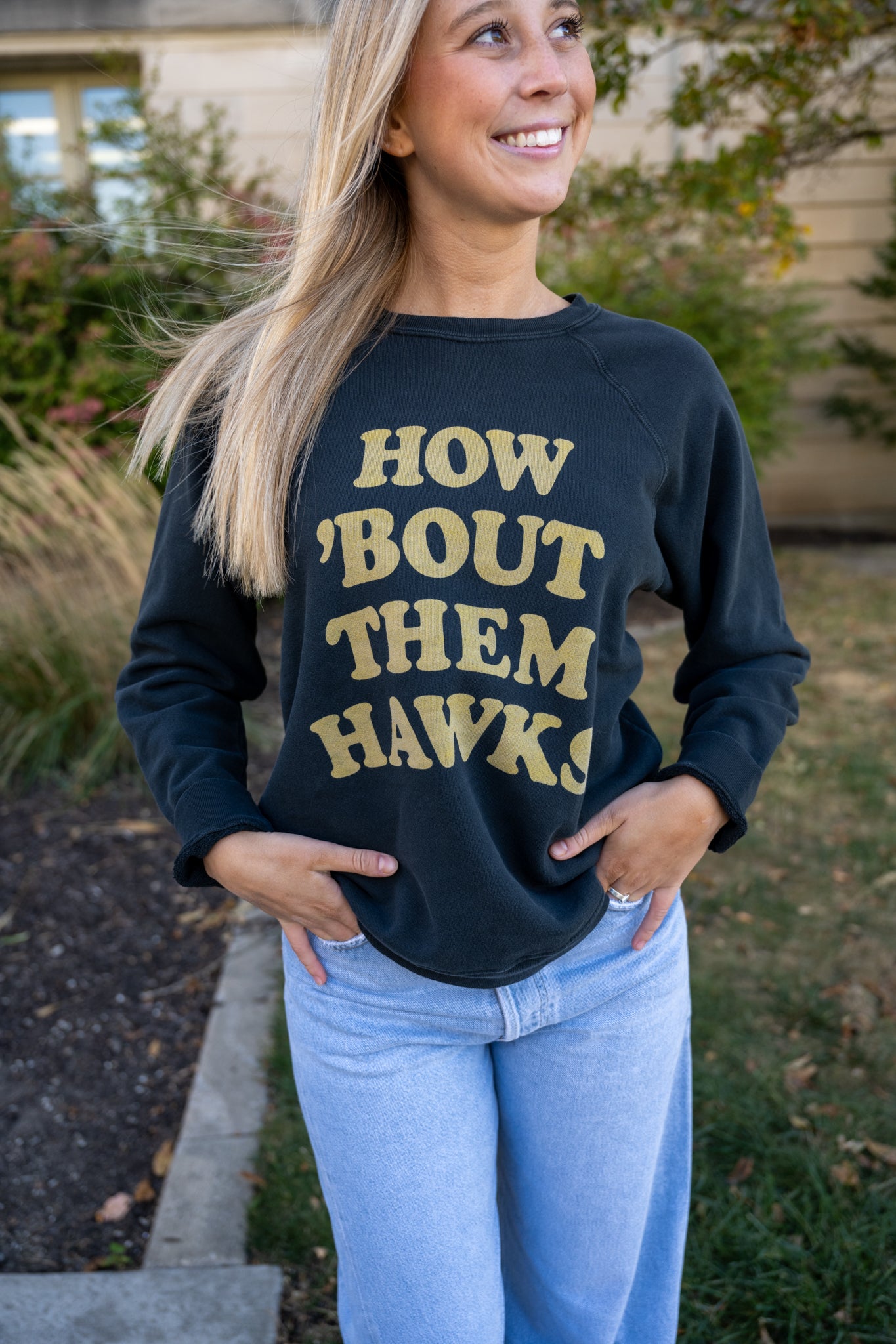 Retro Brand Vintage HOW BOUT THEM HAWKS Full Length Sweatshirt