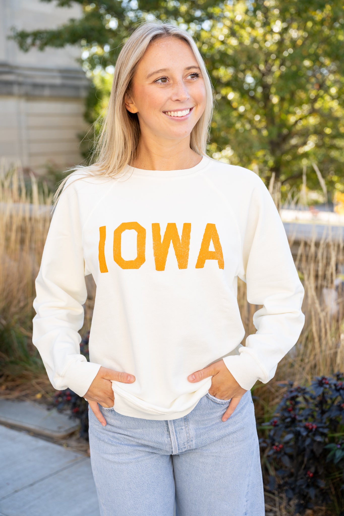 Retro Brand Vintage Iowa Full Length Collegiate Sweatshirt