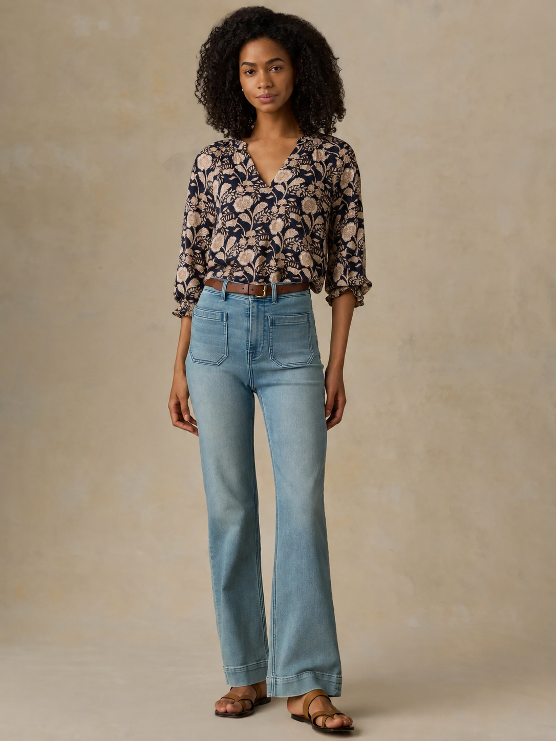 Faherty Portia Top - Avignon Floral Print
