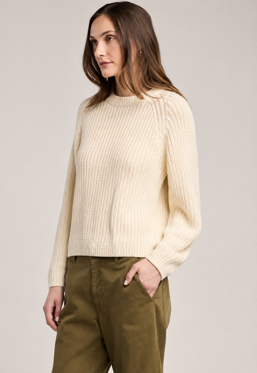 Velvet Ember Crewneck Cotton Sweater