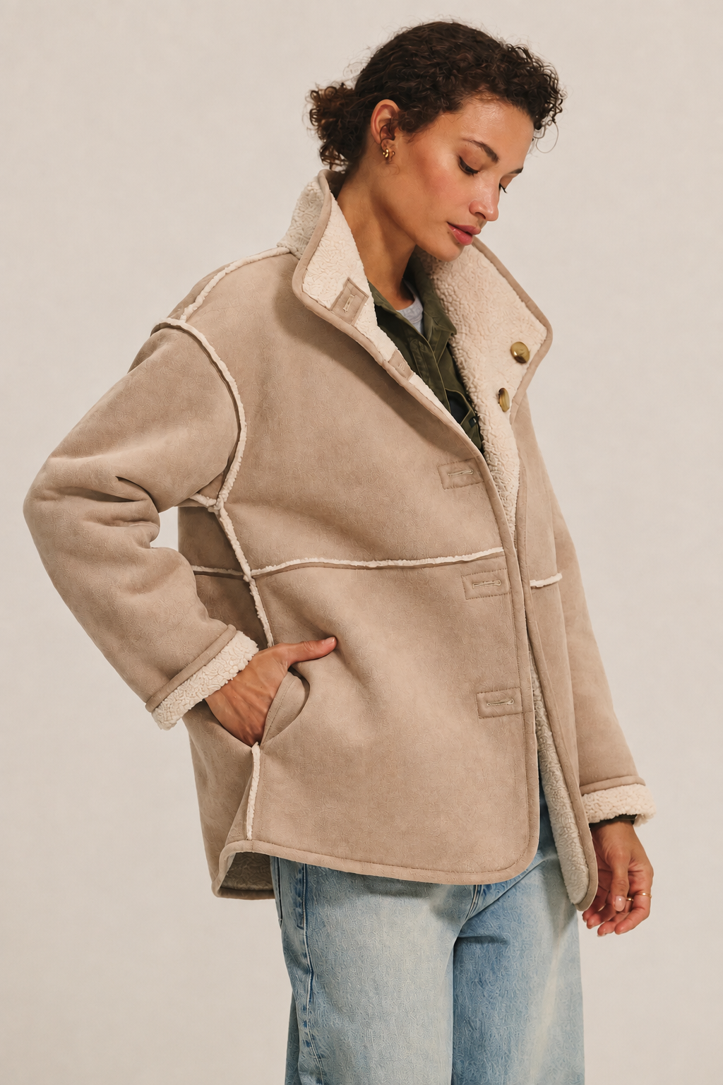 Velvet Shona Reversible Sherpa Jacket