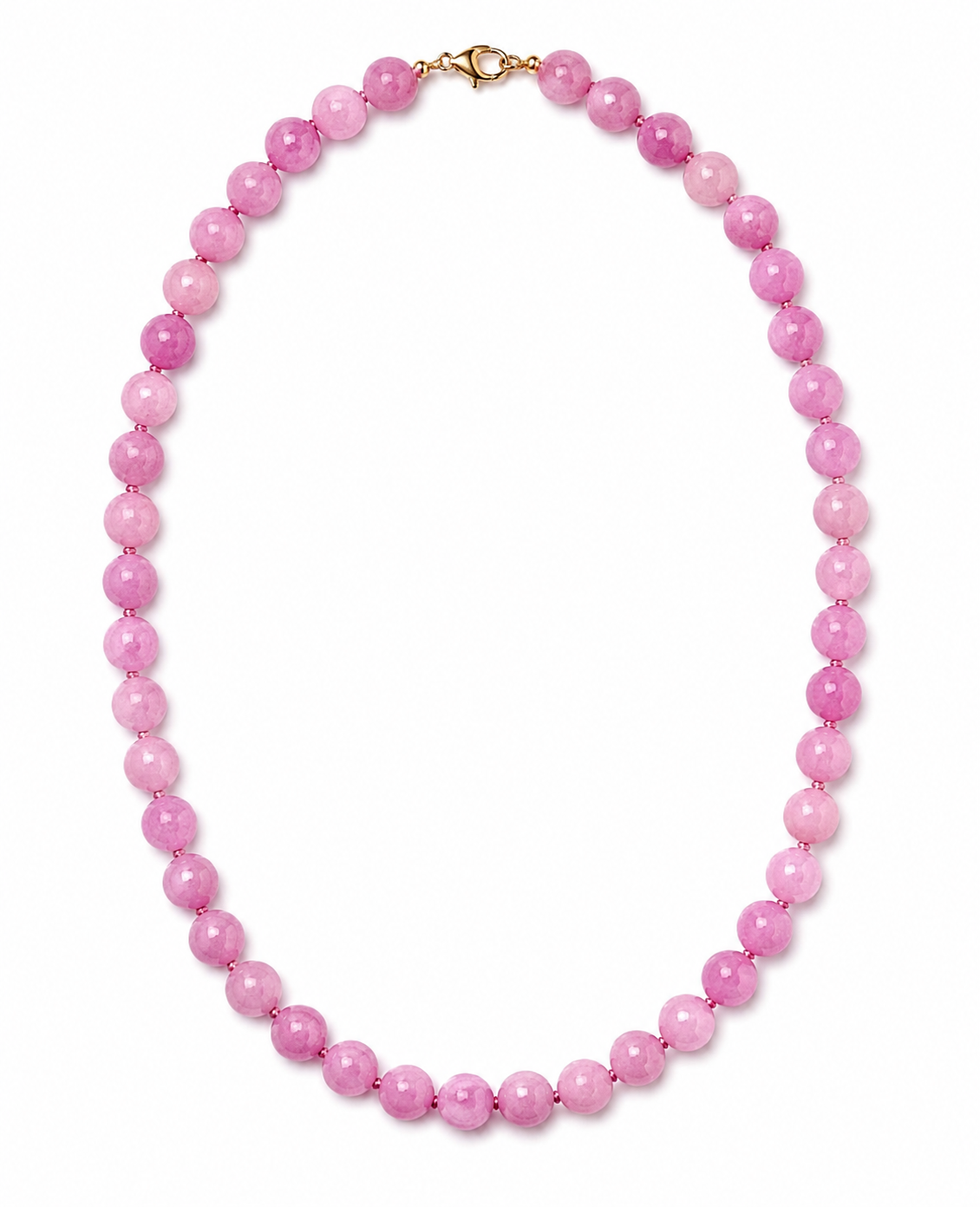 Anokhi Green Jade Necklace Pink Lavender NKK15