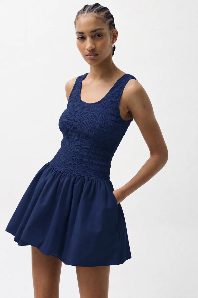 Pistola Ilona Bubble Hem Dress- Peacoat