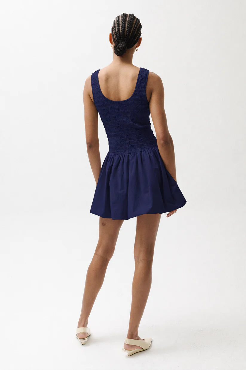 Pistola Ilona Bubble Hem Dress- Peacoat