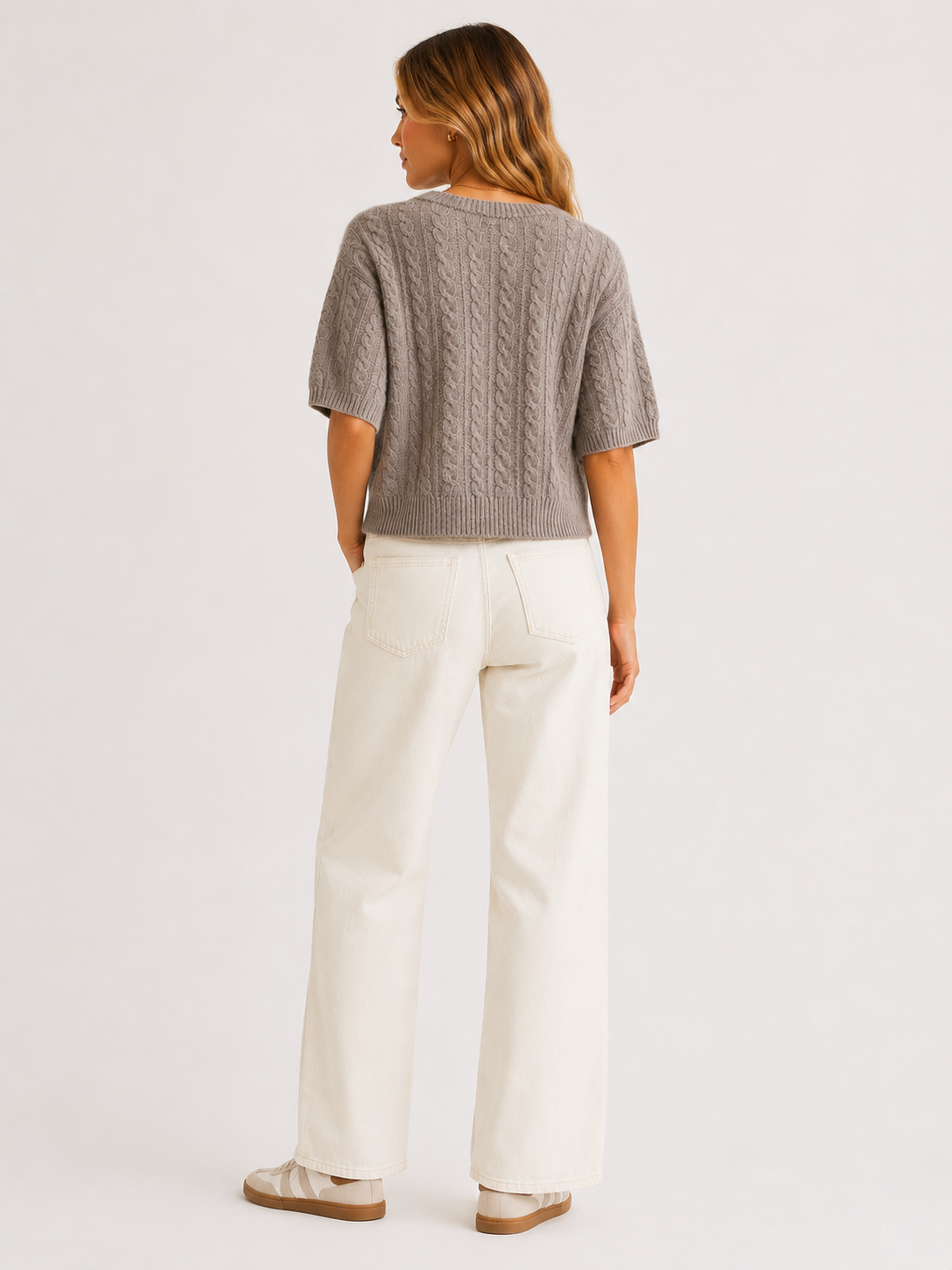 White + Warren Cashmere Short Sleeve Sweater 21800