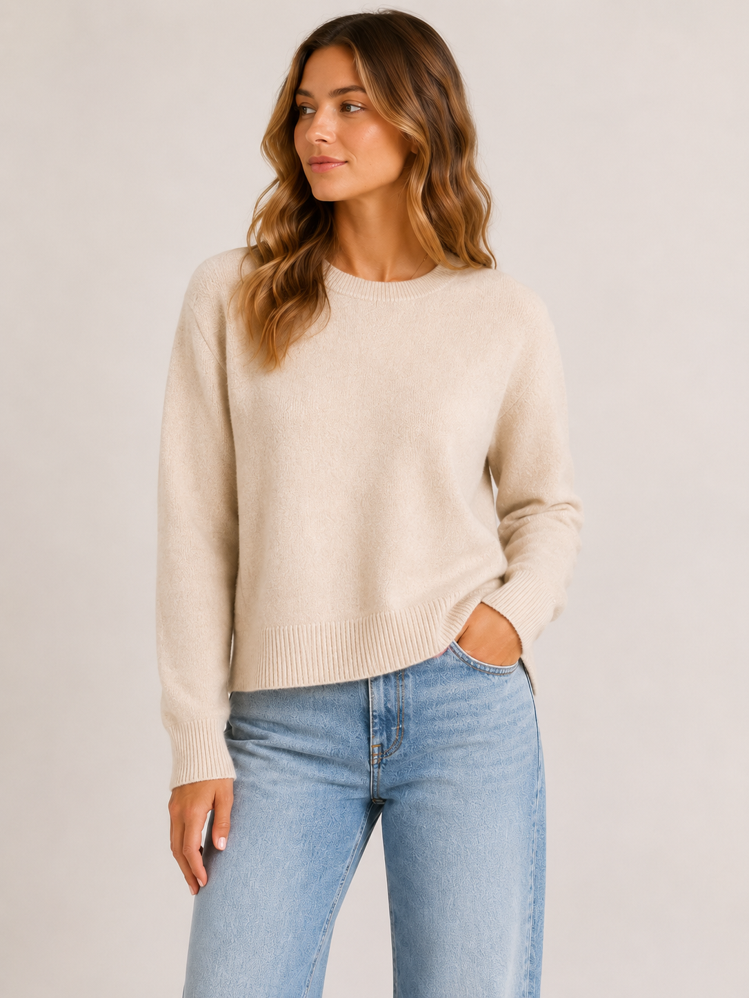 White + Warren Cashmere Crew 21085