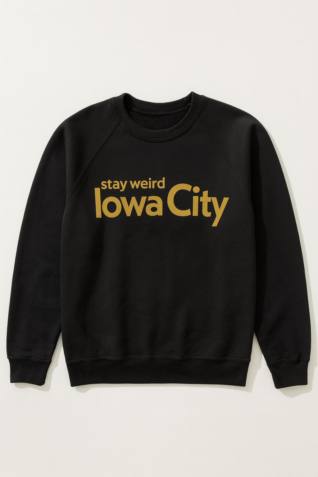 Retro Brand Stay Weird Iowa City Varsity Full Length Sweatshirt
