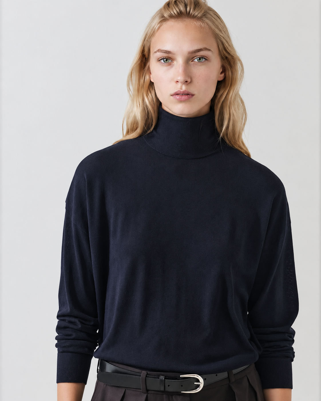 Patrick Assaraf Relaxed Extrafine Merino Turtleneck W116T01