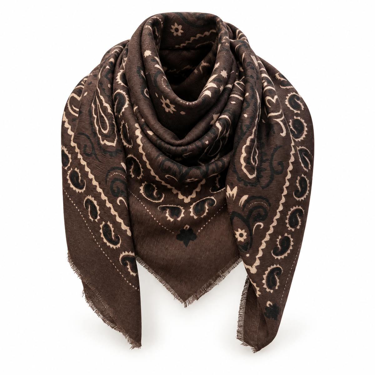Catherine's Bandana Medium Square Viscose/Wool Scarf K21