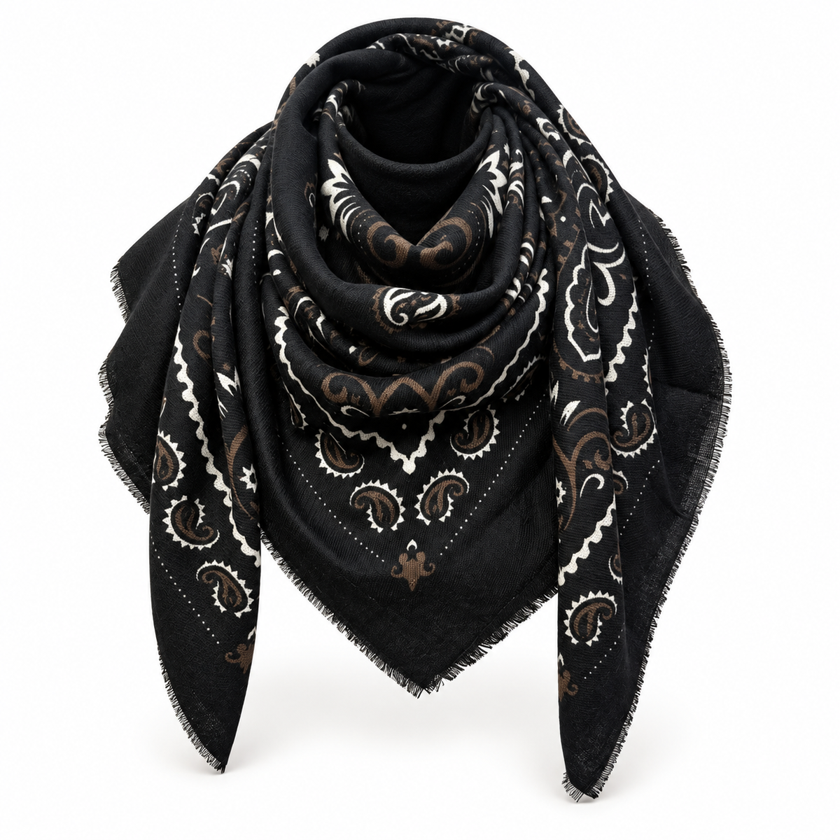 Catherine's Bandana Medium Square Viscose/Wool Scarf K21