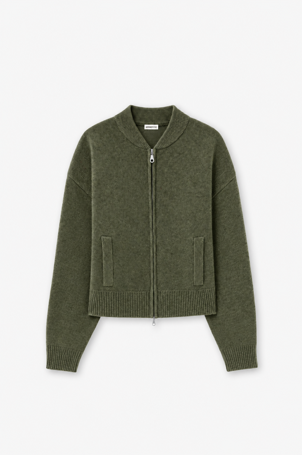 Minnie Rose Cashmere Cropped Bomber 94142