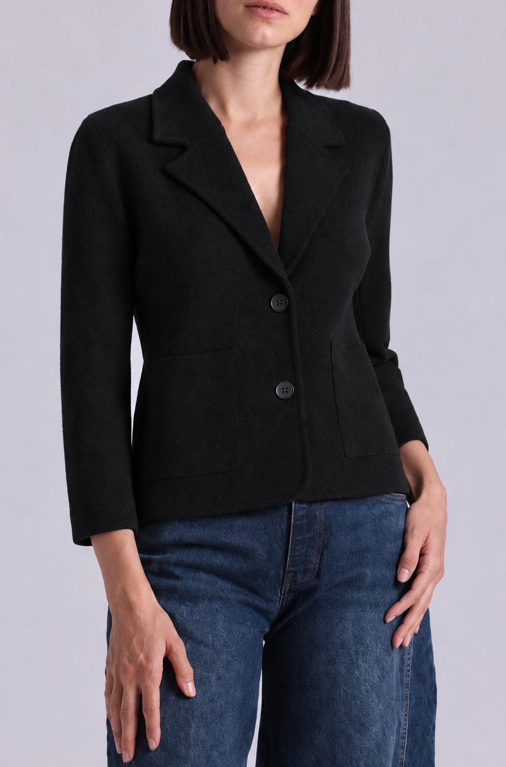 Minnie Rose Viscose Blend Shrunken Blazer 94224