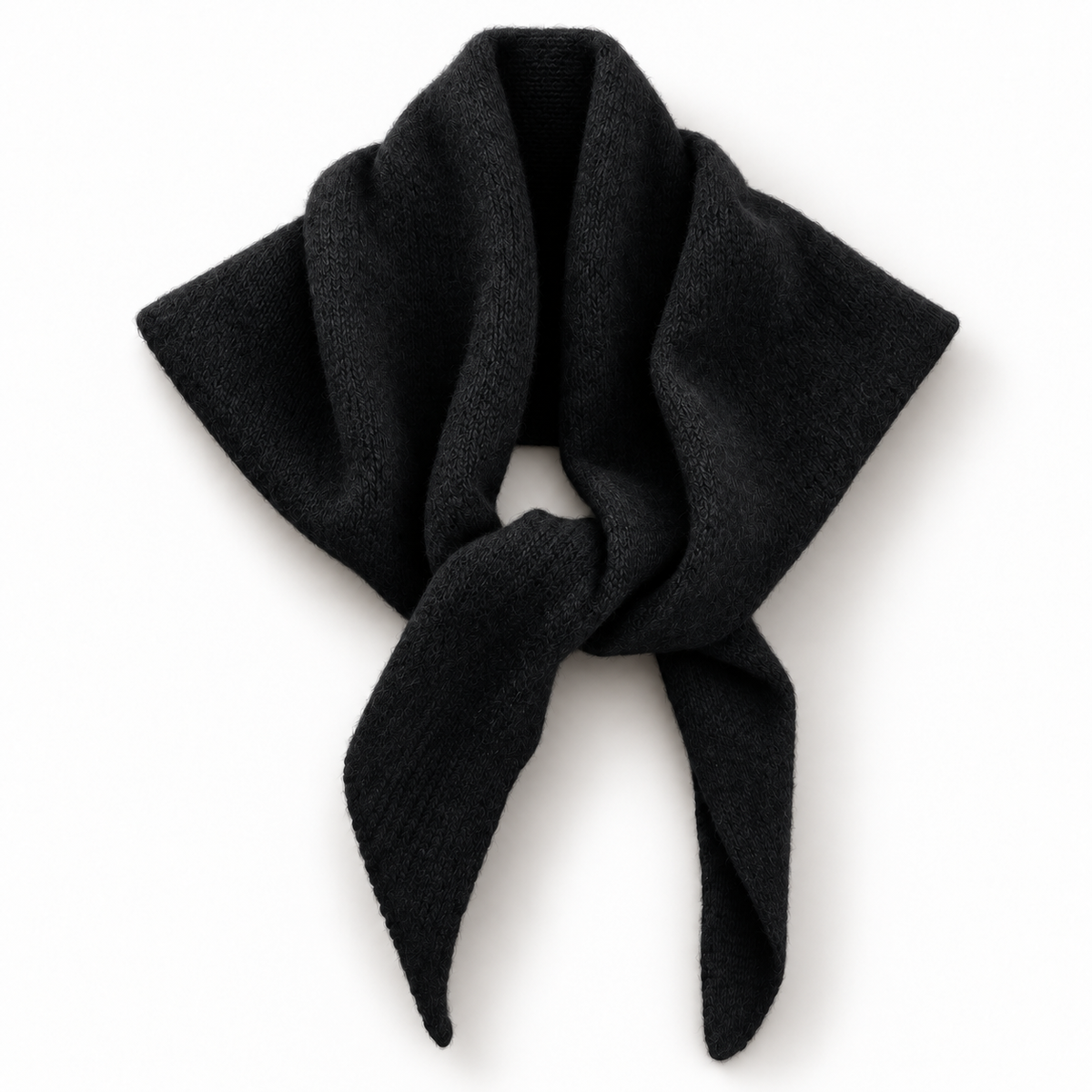 Catherine's Solid Knit Triangle Scarf D202