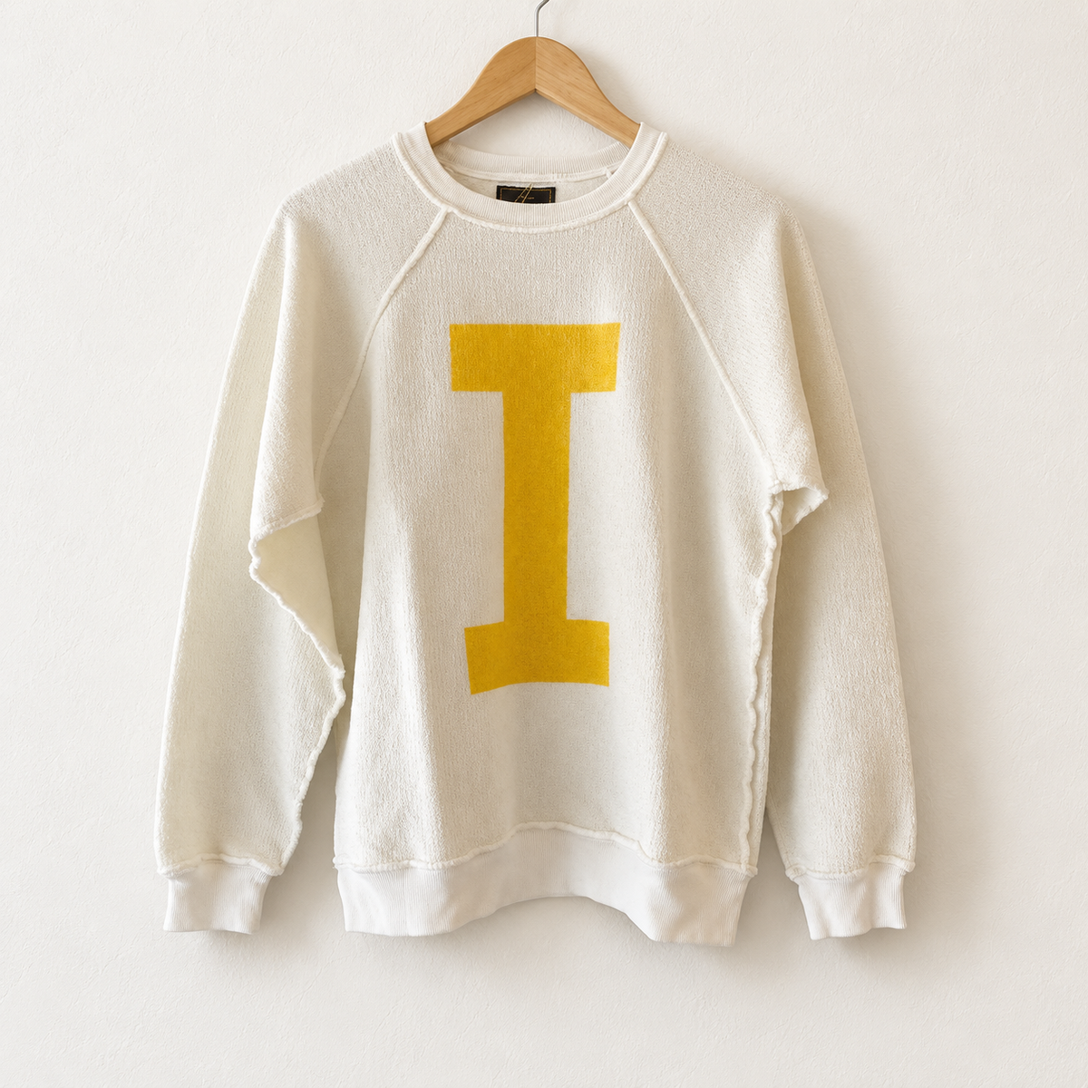 Retro Brand Varsity "BIG I "Inside Out Full Length Washed Sweatshirt