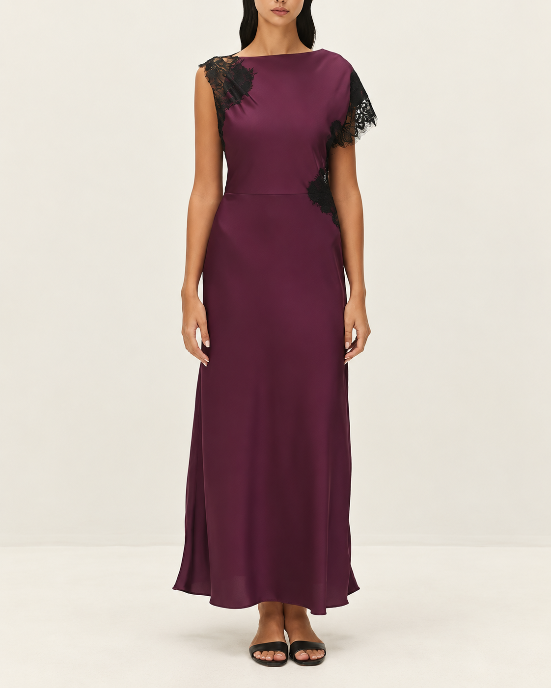 Elodie Maris Dress Lace and Satin Dress