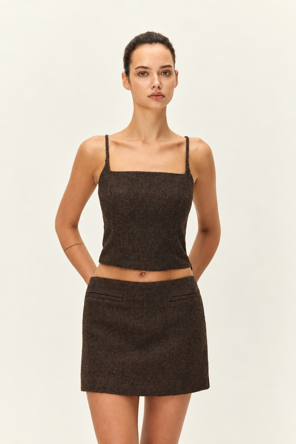 Elodie Perrin Square Neck Cami Top