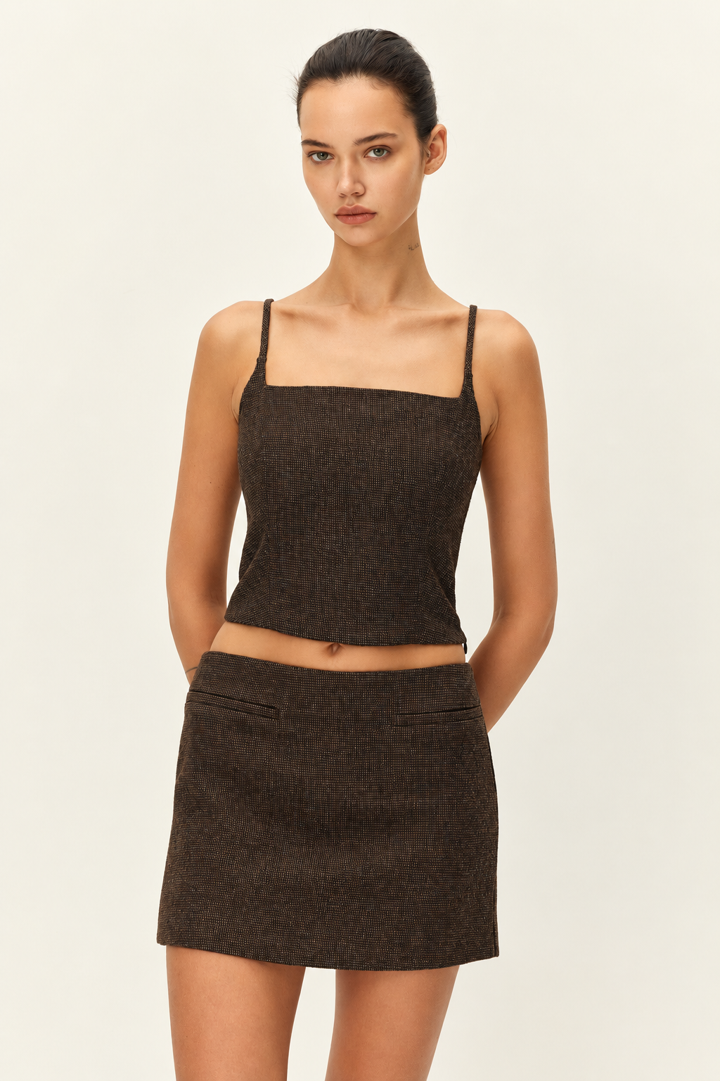 Elodie Perrin Square Neck Cami Top