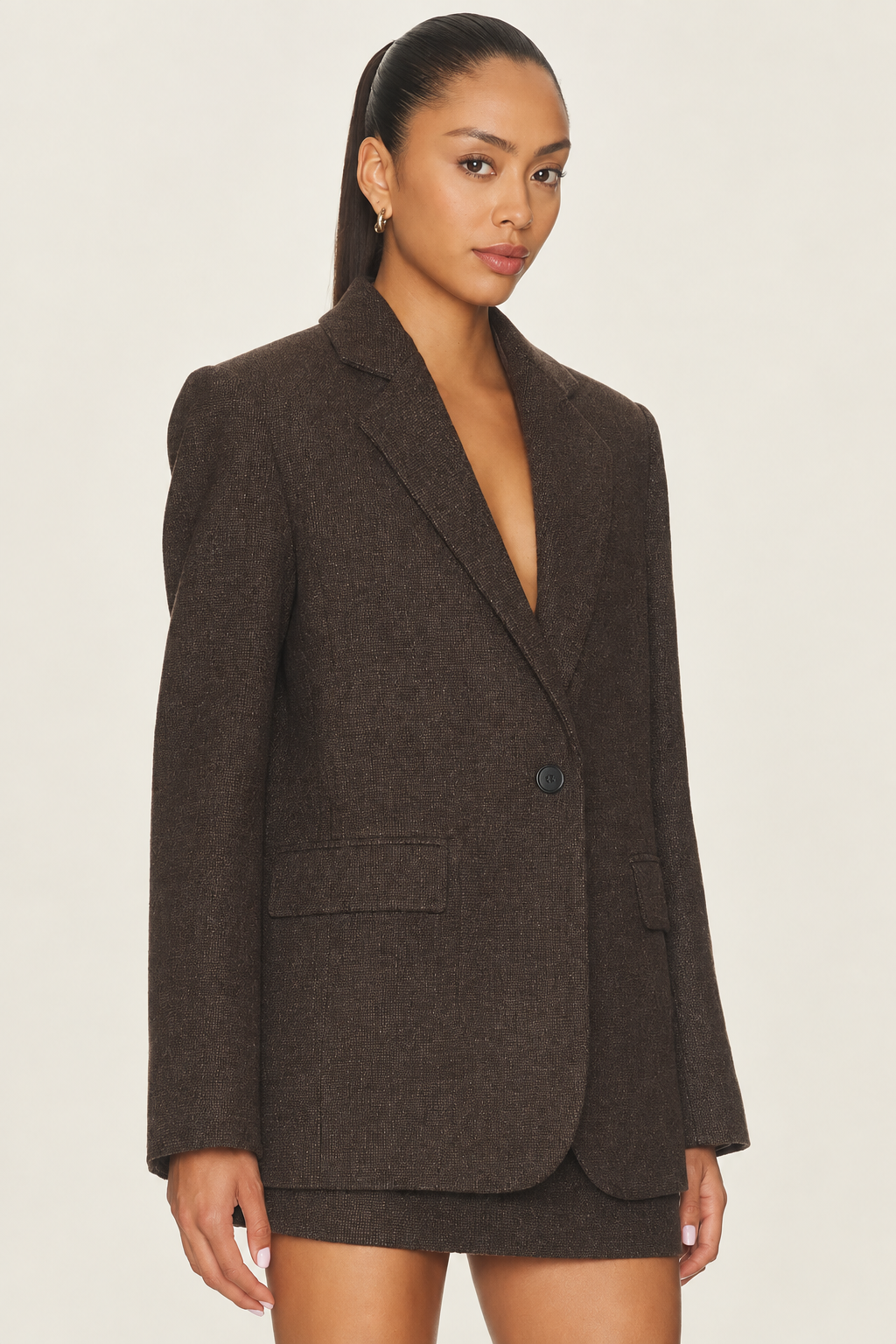 Elodie Perrin Tailored Boyfriend Blazer