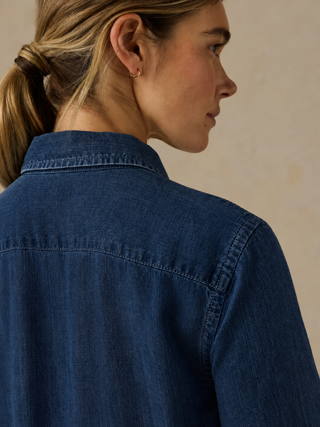 Faherty Tried & True Chambray Classic - Night Lagoon Wash