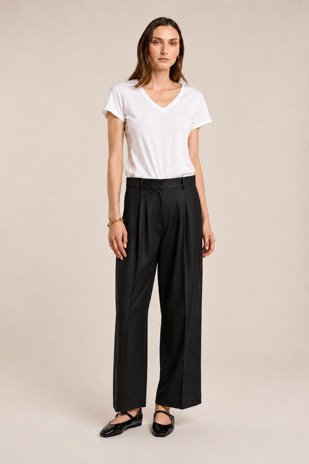 Velvet Karsyn Wool Menswear Pleated Pant