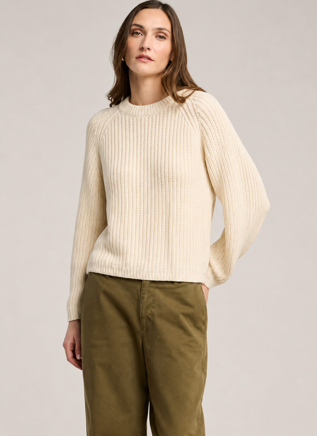 Velvet Ember Crewneck Cotton Sweater