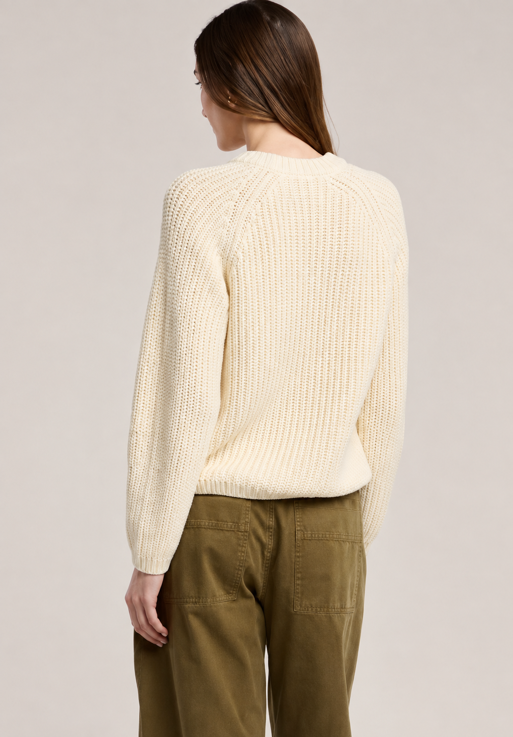 Velvet Ember Crewneck Cotton Sweater