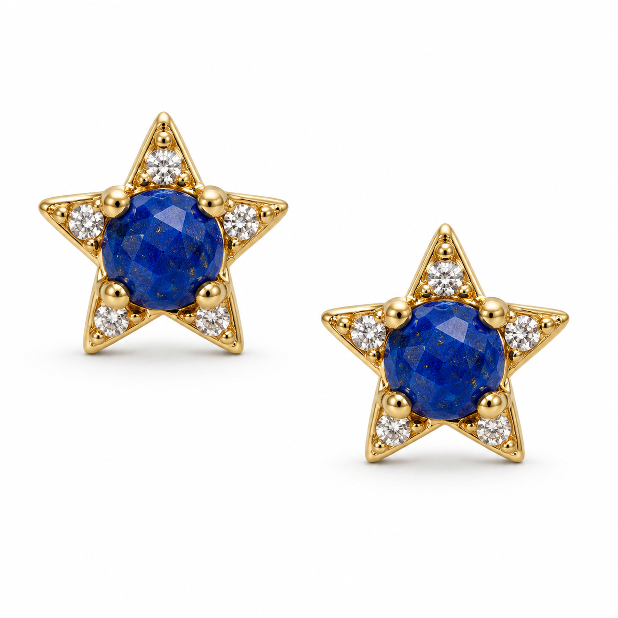 Heilo Jewelry Starry Night Lapis Stud Earrings
