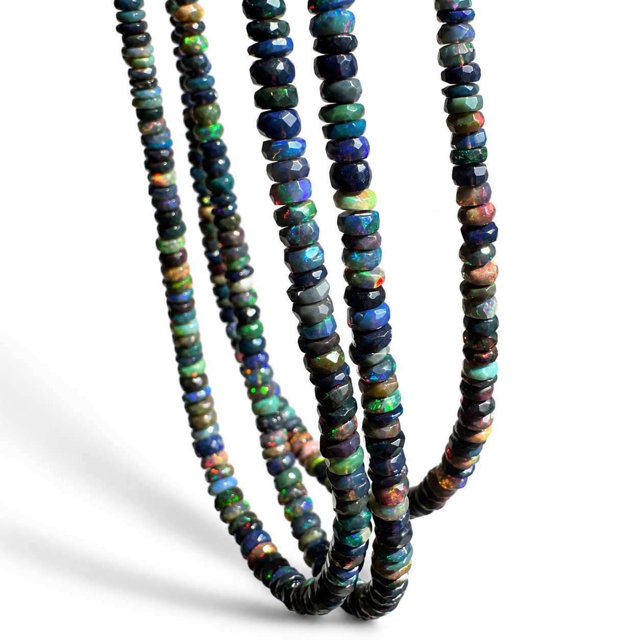 Anokhi Green Black Ethiopian Opal Necklace NKB130