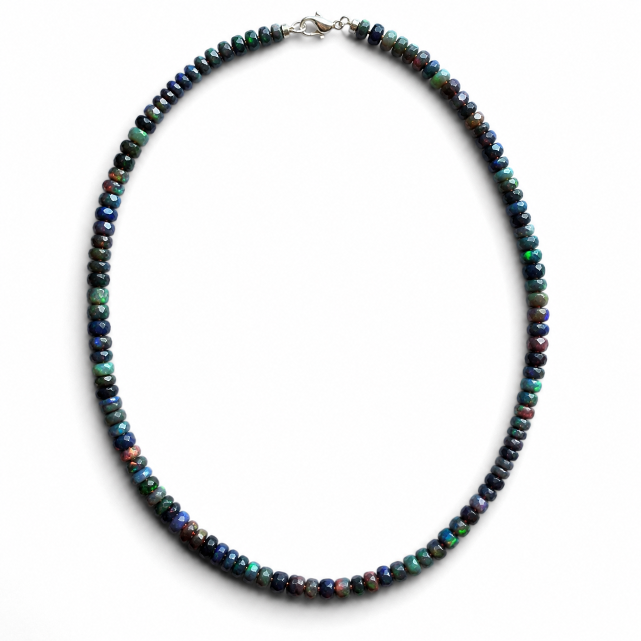Anokhi Green Black Ethiopian Opal Necklace NKB130