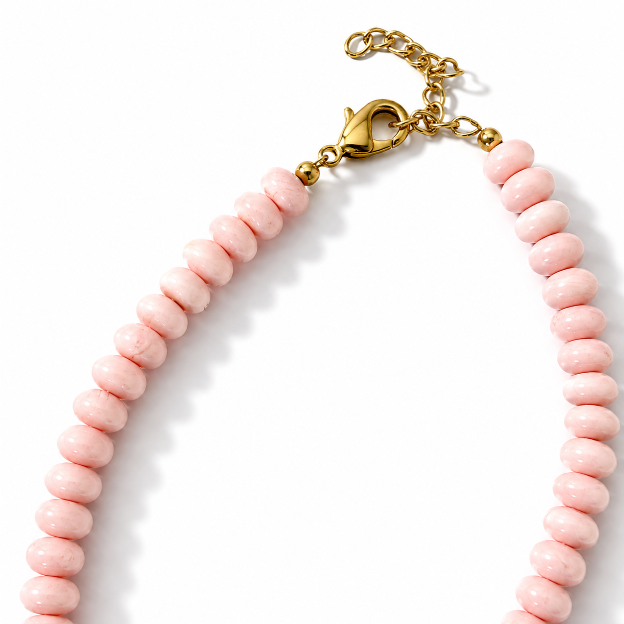 Anohki Green Light Pink Opal Necklace