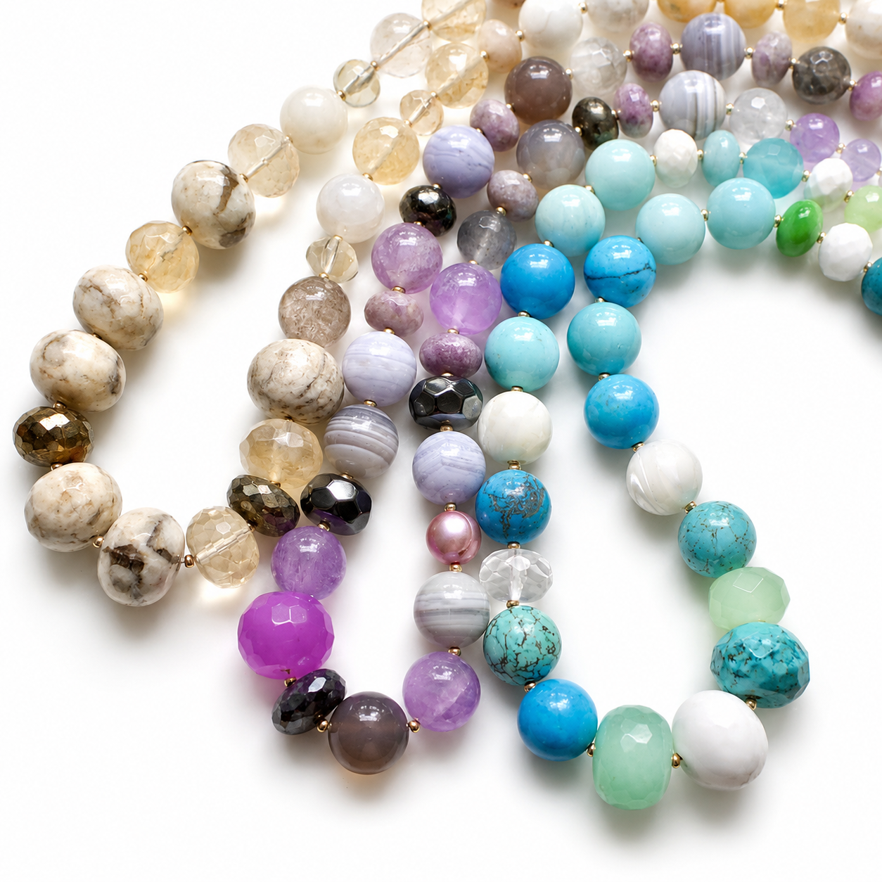 a.v. max Chunky Colorful Semi-Precious Necklace 5668N