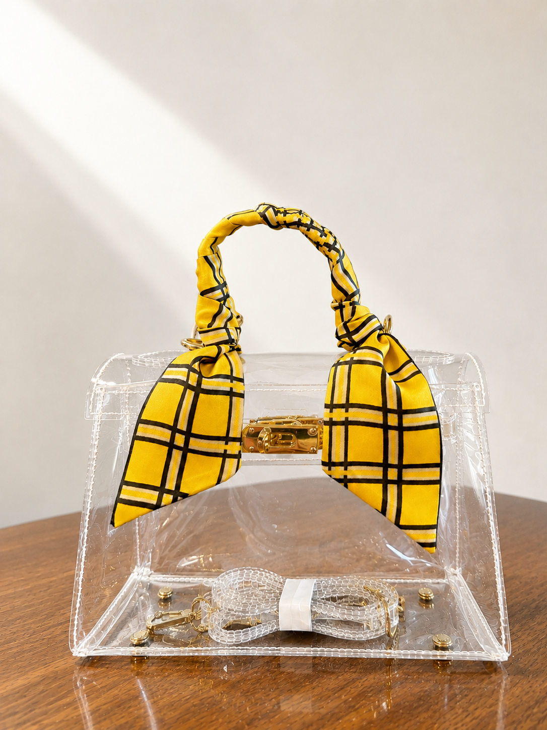 Jolie Franc Heritage Tote Stadium Bag with Highland Paid Pure Silk Twilly