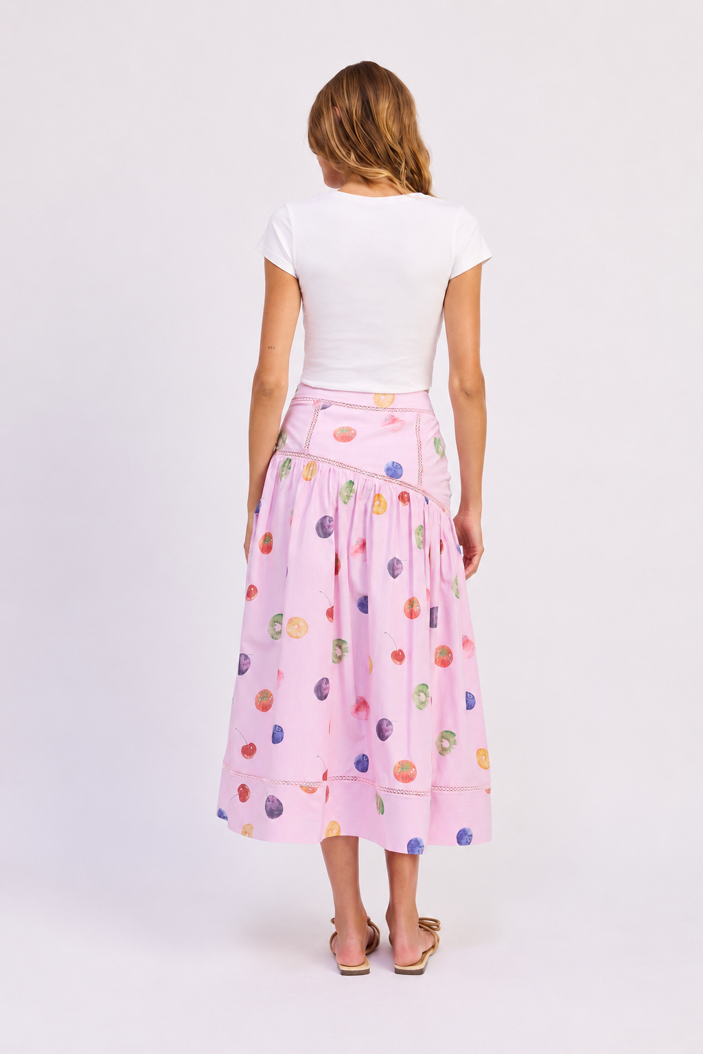 En Saison Fruit Medley Midi Skirt