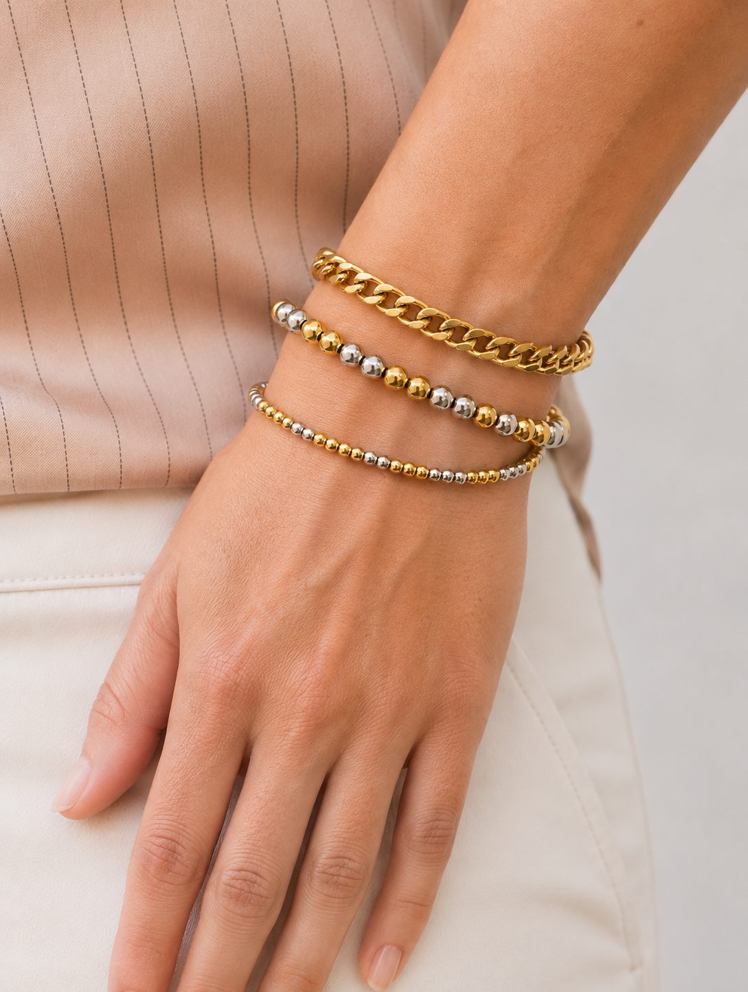 Nikki Smith Designs Two Toned Ball Bracelet
