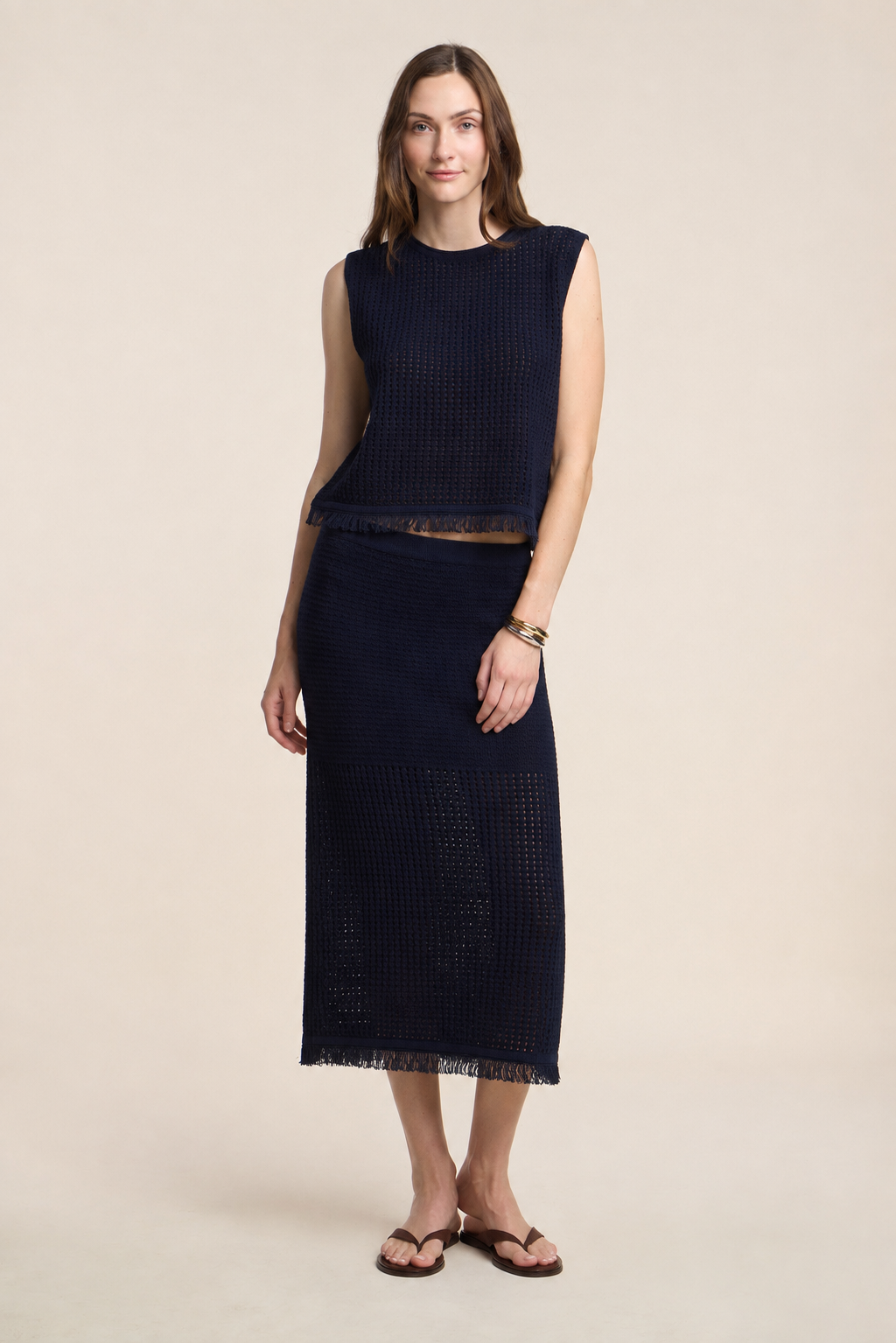 Velvet Blythe Cotton Mesh/Crochet Skirt
