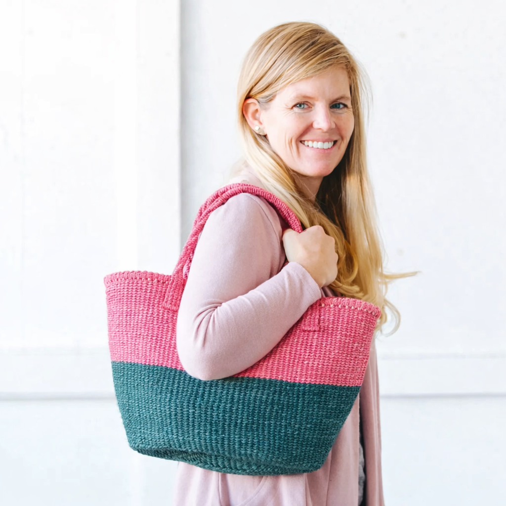 Amsha Medium Sisal Tote: Catskill