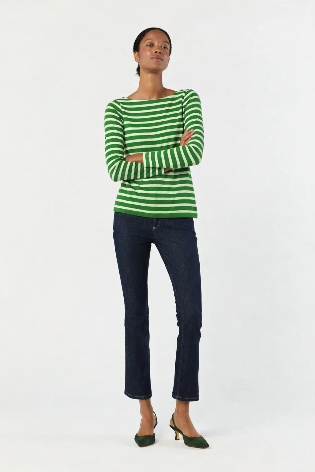 Ann Mashburn Long-Sleeved Boatneck Tee