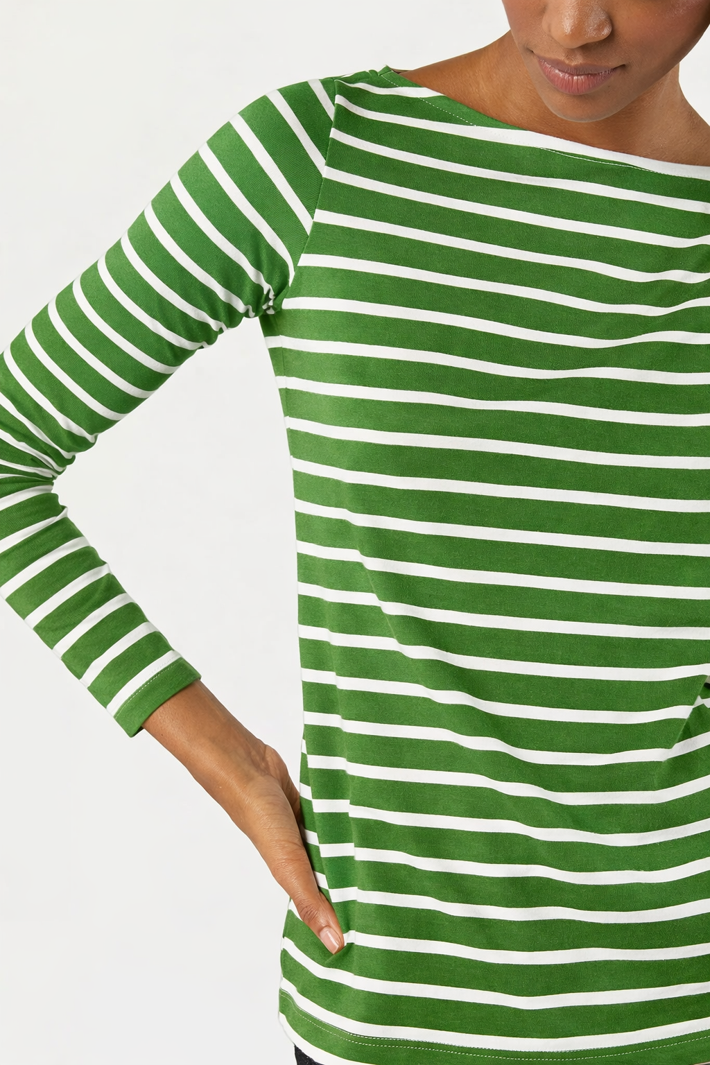 Ann Mashburn Long-Sleeved Boatneck Tee