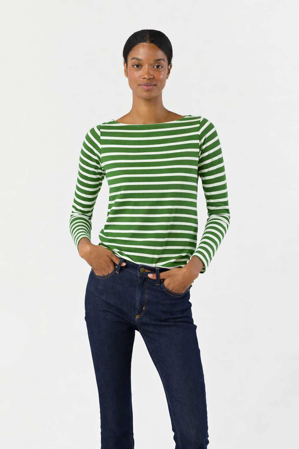 Ann Mashburn Long-Sleeved Boatneck Tee