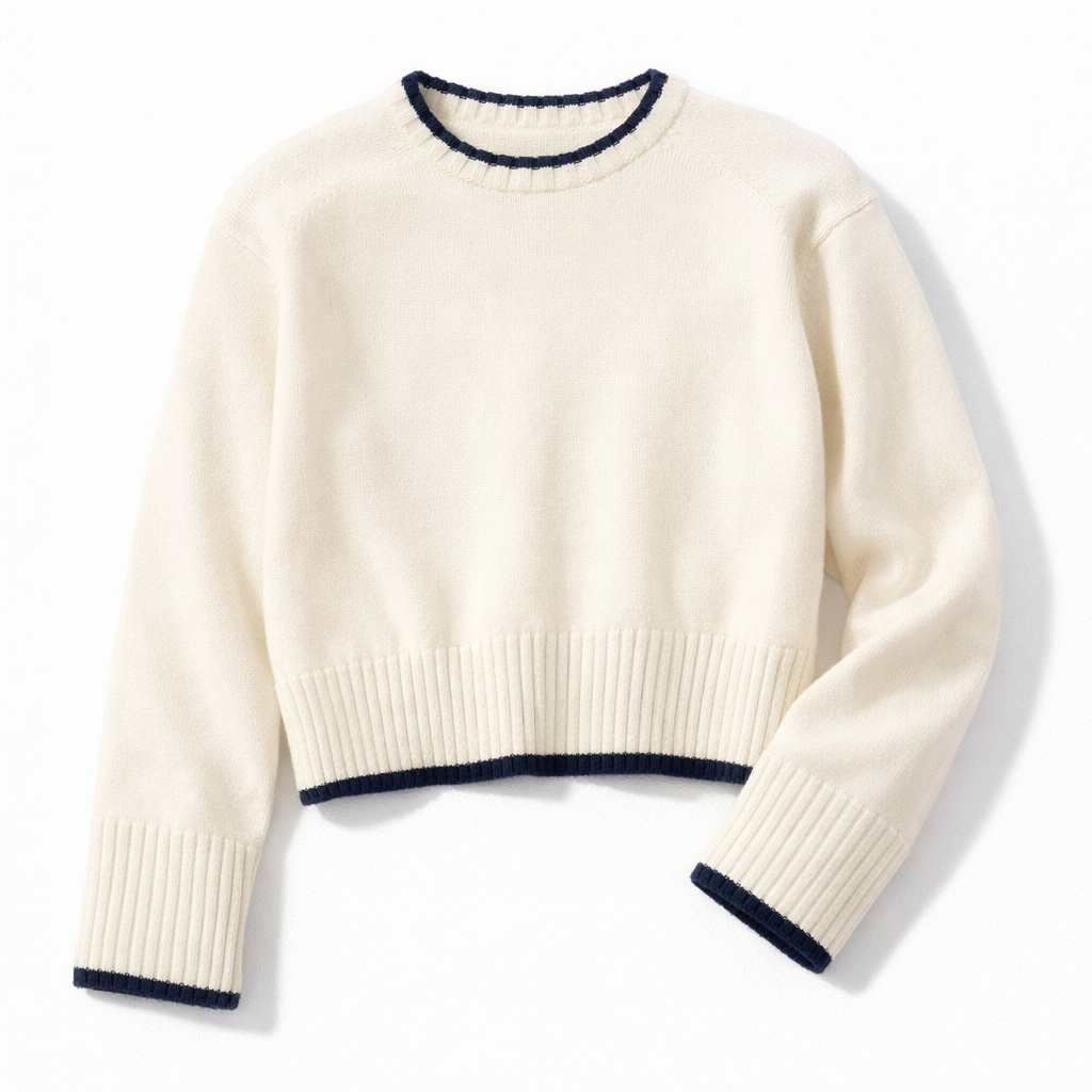 White + Warren Varsity Cotton Crewneck 21542