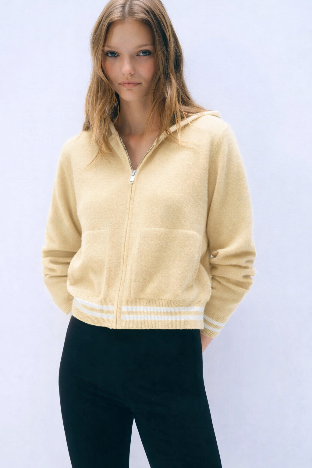 White + Warren Cashmere Varsity Hoodie 21098