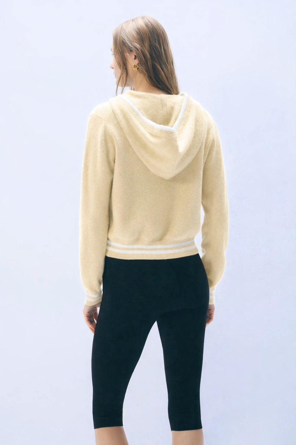 White + Warren Cashmere Varsity Hoodie 21098