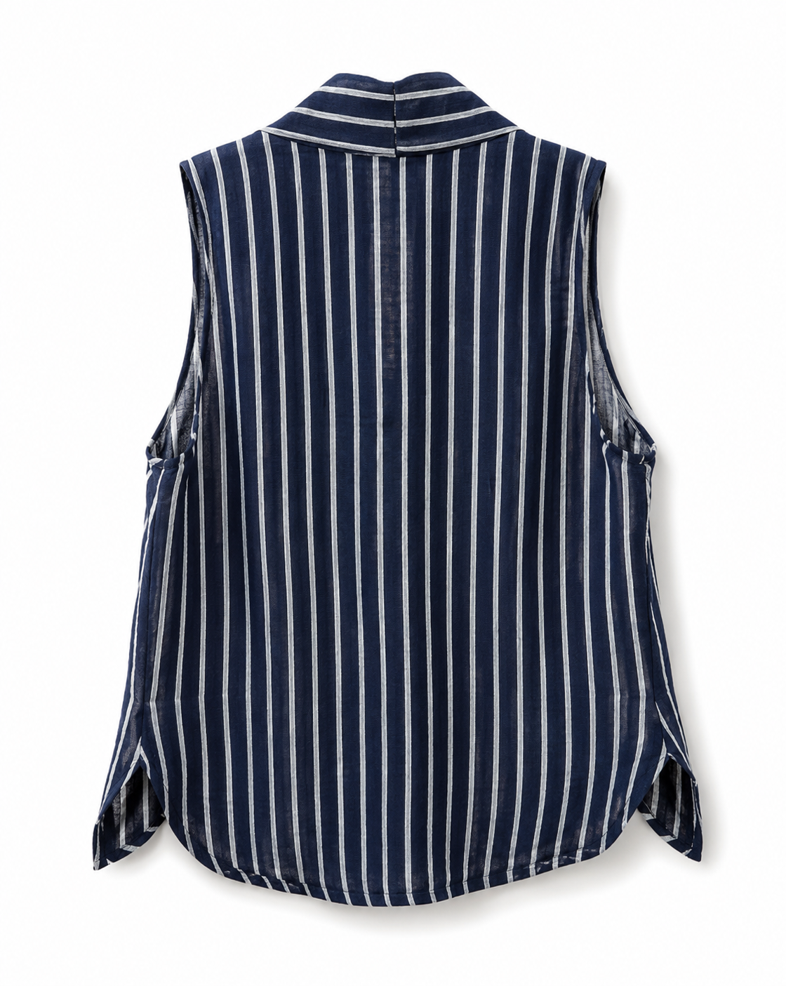 Milio Milano Striped Linen Sleeveless Top 2557
