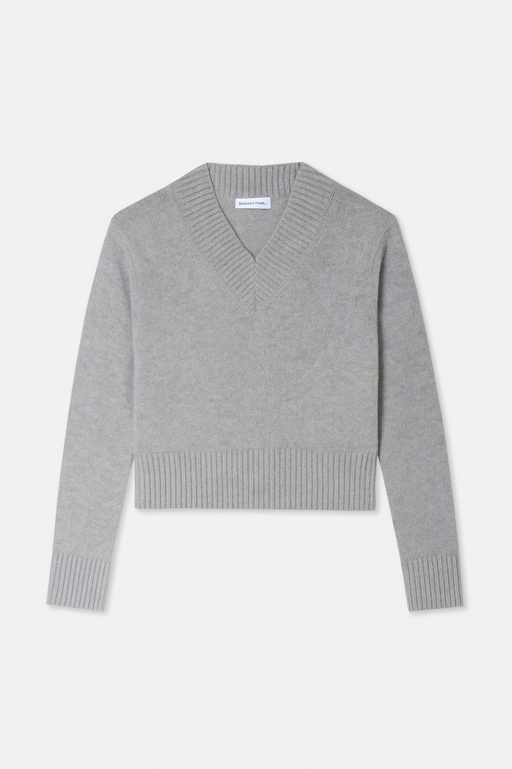 White + Warren Cashmere Wide Rib Trim V-Neck 21371